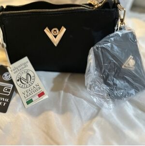 Valentino Orlandi Black Coin & Key Card Holder Set